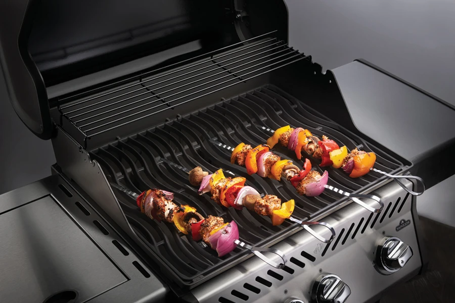 Multifunctionele RVS Schaschlikset, 8 Spiesen - Napoleon 2 Multifunctionele RVS Schaschlikset, 8 Spiesen - Napoleon - Afbeelding 2