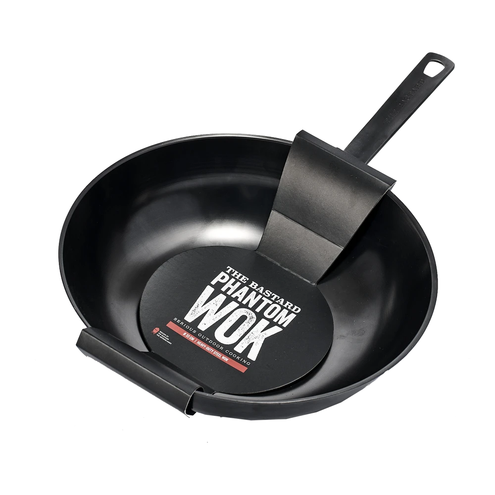 The Bastard Phantom Wok With Handel Carbon Steel - Barbecue Kookgerei 1 The Bastard Phantom Wok With Handel Carbon Steel - Barbecue Kookgerei